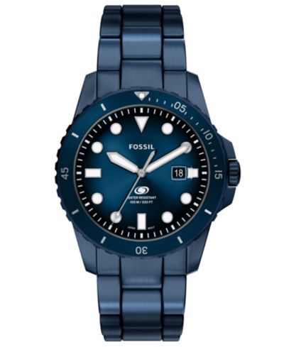 Мужские часы Fossil Blue Dive Three-Hand Navy из нержавеющей стали 42mm