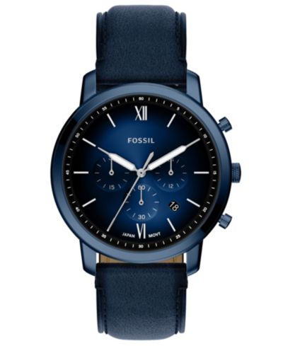 Fossil Мужские часы Neutra Chronograph Navy Leather 44mm