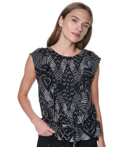Блузка DKNY Women's Printed Crewneck
