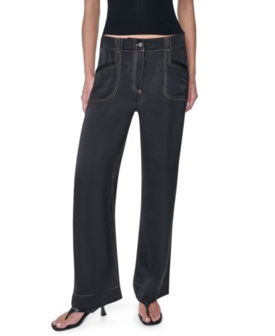 Брюки DKNY, женские, прямые, с отделочной строчкой