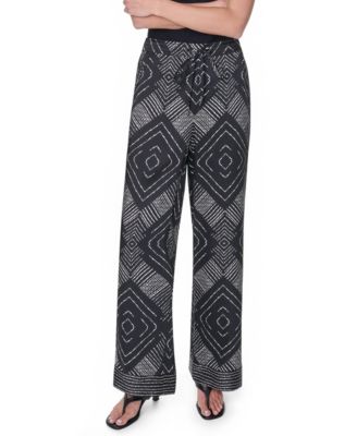 Женские брюки DKNY Printed Wide-Leg