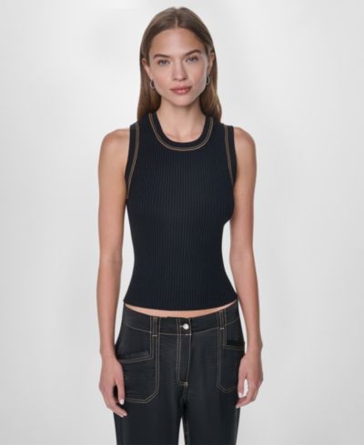 Женский топ DKNY Contrast Stitch