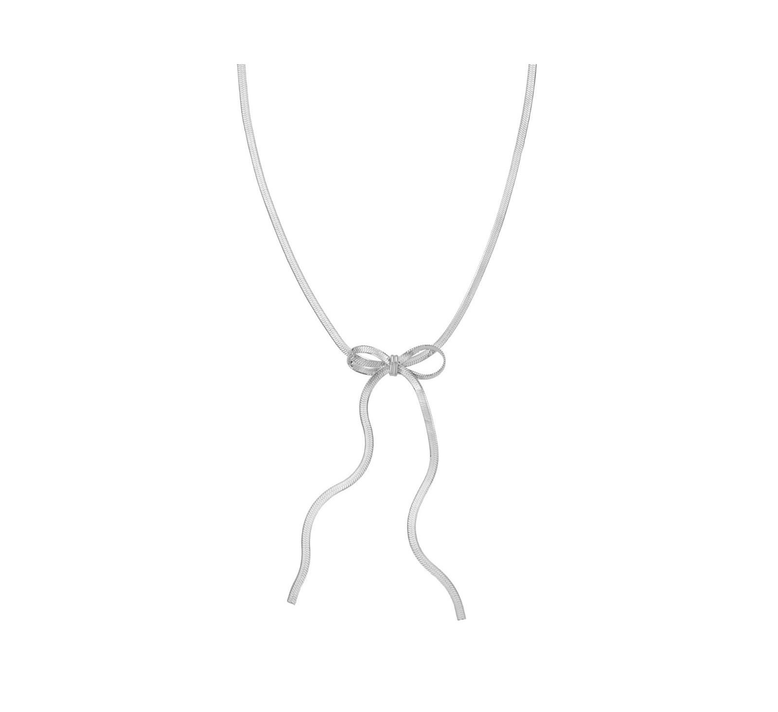 Ожерелье The Lovery Herringbone Bow Sterling Silver