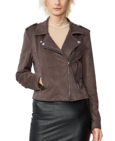 kimi + kai Women's Faux Suede Moto Jacket