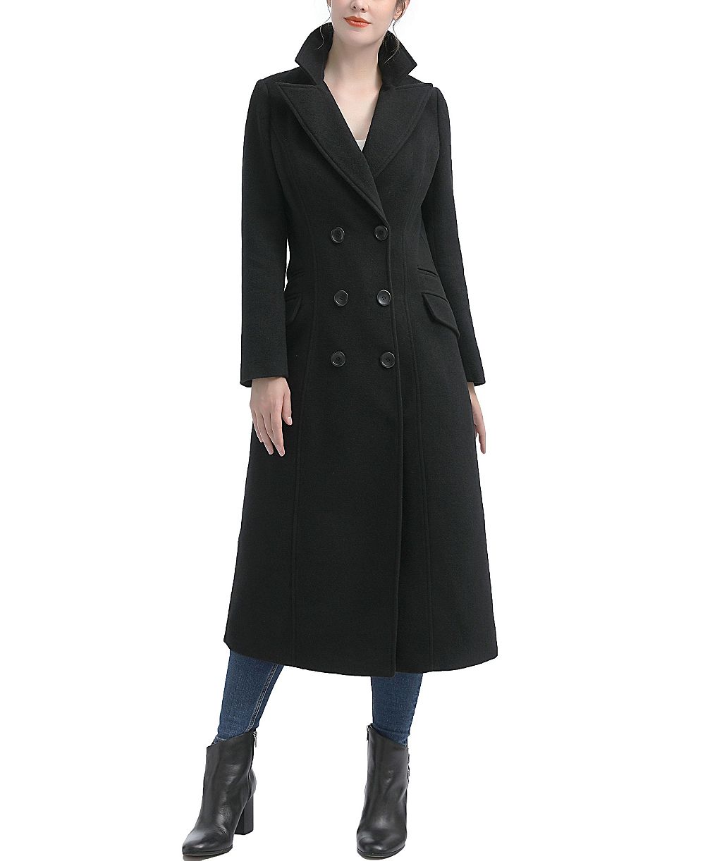kimi + kai Women's Ovie Double Breasted Wool Blend Long Coat