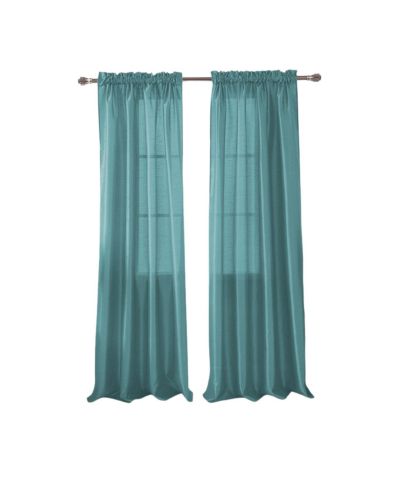 RT Designers Collection 100% Polyester 82 GSM Faux Silk Nikki Rod Pocket Curtain Panel
