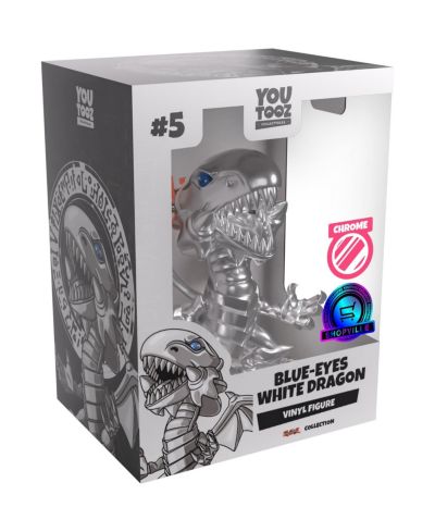 Youtooz Blue-Eyes White Dragon Chrome Limited-Edition Vinyl Figure, Ages 14+