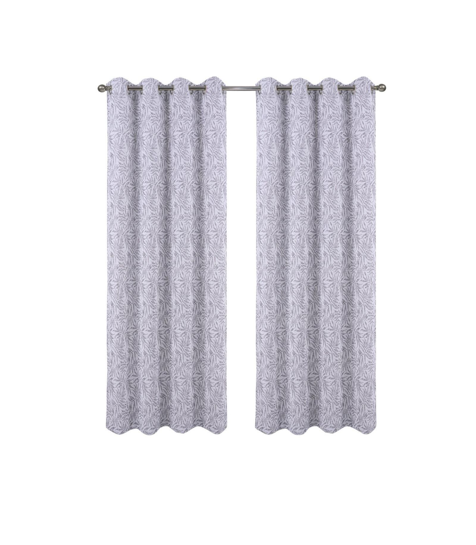 RT Designers Collection 100% Polyester 140 GSM Liana Jacquard Grommet Curtain Panel 54" x 84"