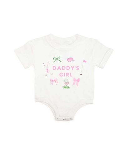 Sweet Wink Baby Girls Daddy's Golf Icon Short Sleeve Romper