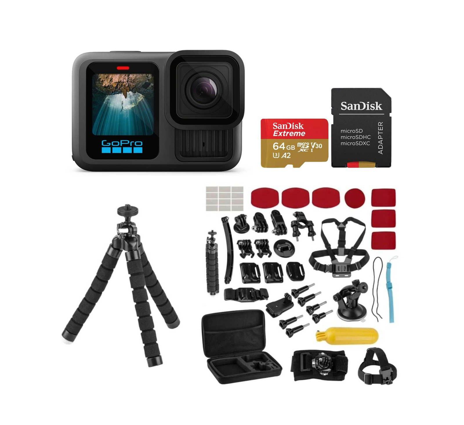 GoPro HERO13 Camera + SD Card & Accessories Kit