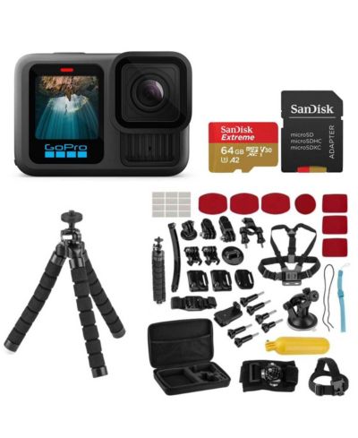 Камера GoPro HERO13 с комплектом аксессуаров и SD-картой