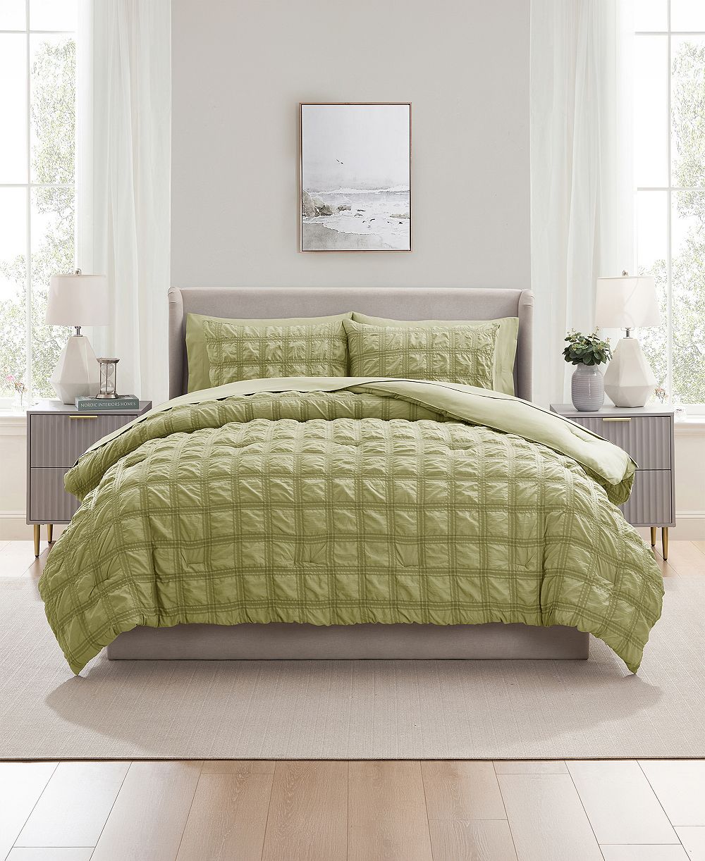 Nestl Luxury Soft Seersucker Design 7-Pc. Comforter Set, King