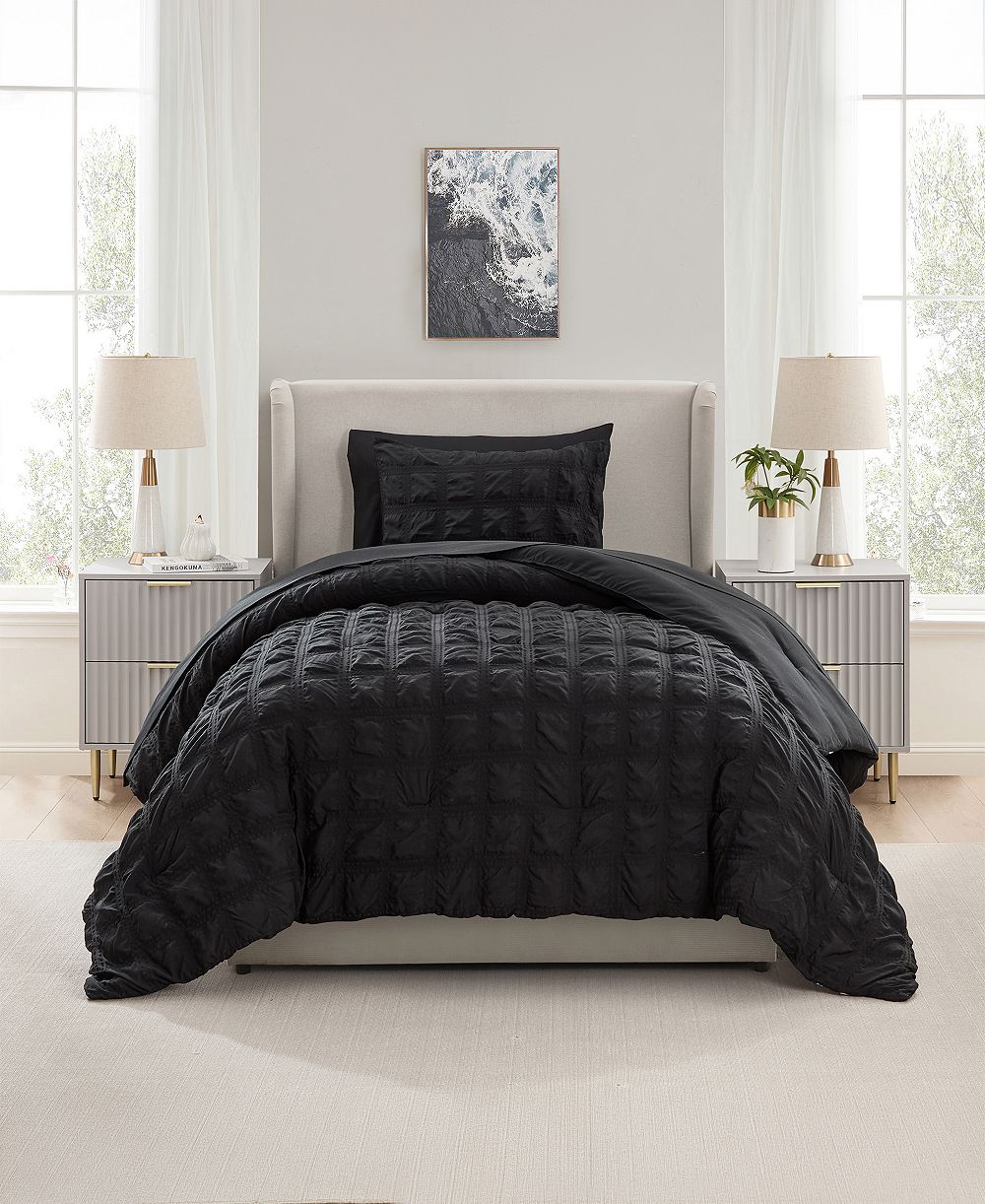 Комплект постельного белья Nestl Luxury Soft Seersucker 5-Pc. Twin/Twin XL
