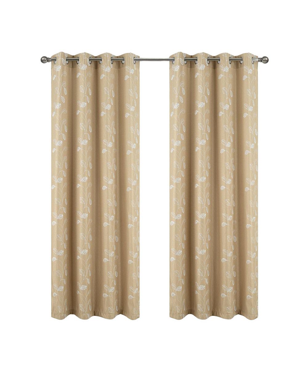 RT Designers Collection штора Reed Embroidered 54" x 90" Taupe