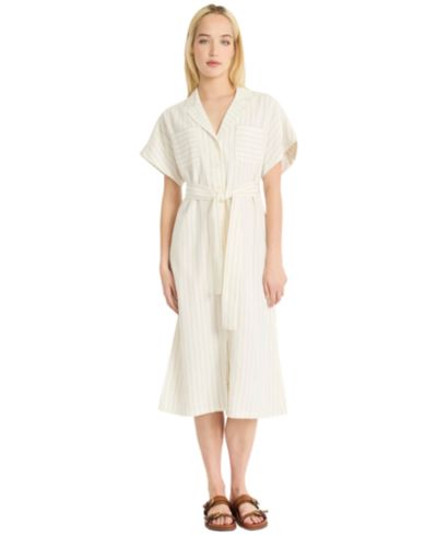 Luxely Women's Dolman-Sleeve Midi Shirt-Dress