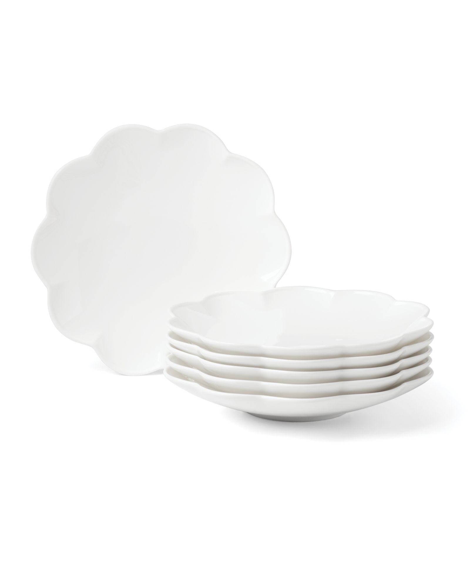 Lenox Studio 1414 Bone China Scallop Accent Plates, Set of 6