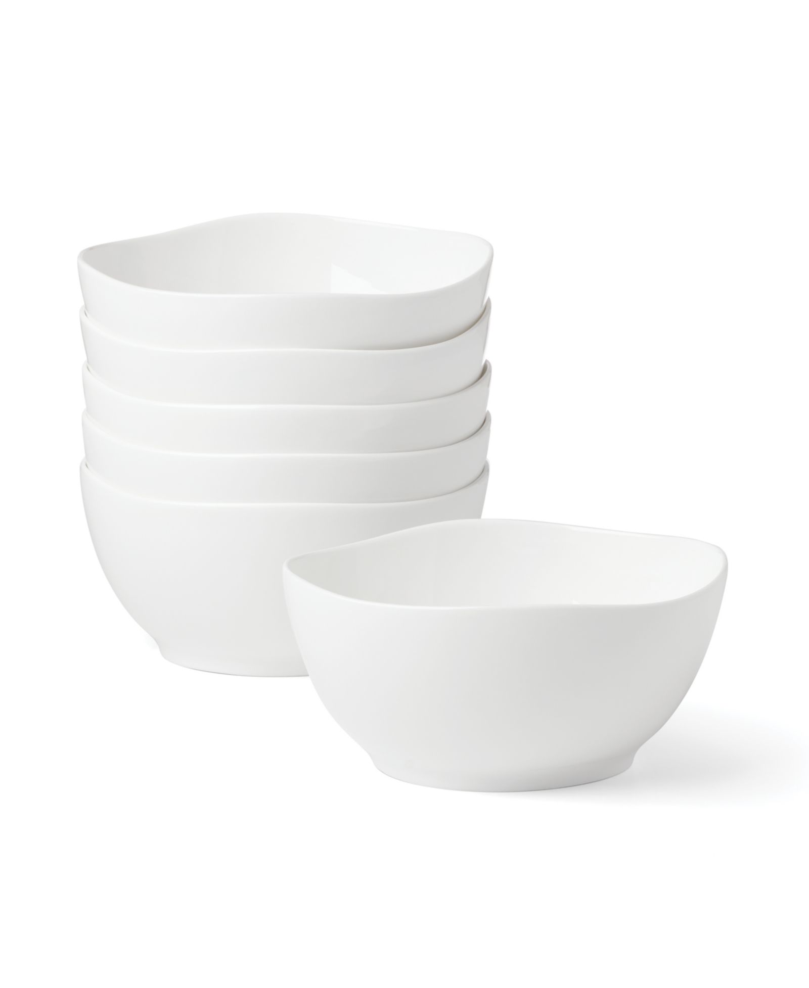 Lenox Studio 1414 Bone China Curved All Purpose Bowls, Set of 6