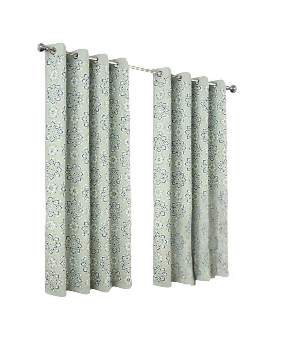 Штора RT Designers Collection 100% Polyester 190 GSM Tilley Revisible Blackout Grommet 54" x 84" Sage