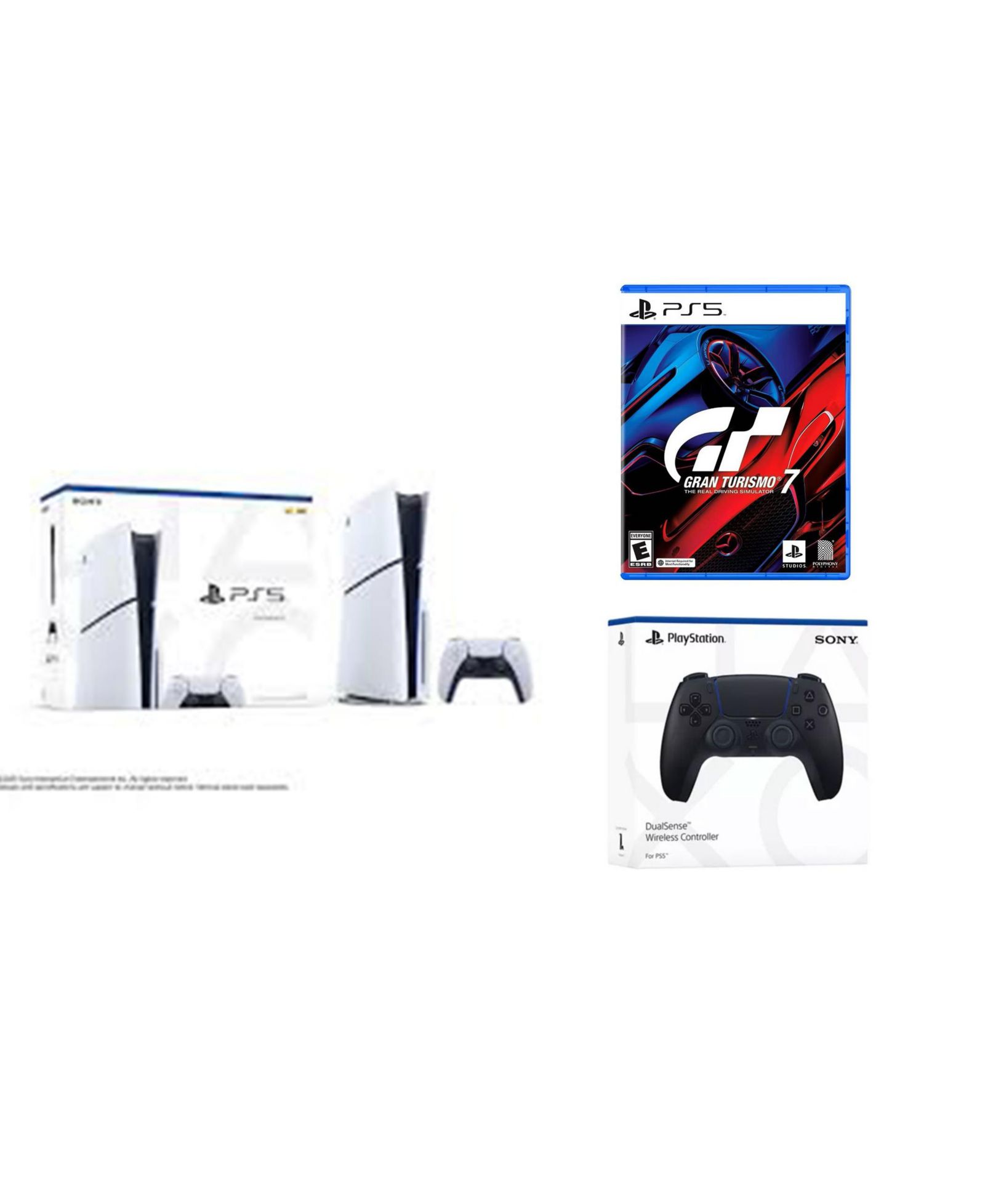Игровая приставка Sony PlayStation 5 Slim Disc Bundle с дополнительным контроллером DualSense и Gran Turismo 7