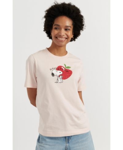 Chinti & Parker Женская хлопковая футболка Chinti & Parker Cotton Snoopy Apple T-Shirt