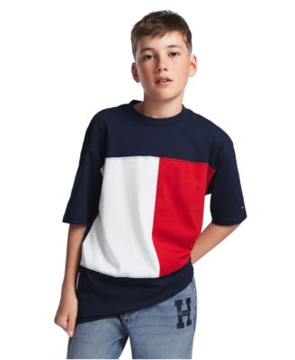 Tommy Hilfiger Boys' 8-20 Color-Block Short-Sleeve T-Shirt