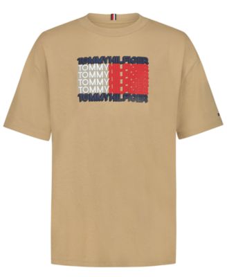 Tommy Hilfiger Детская футболка с 3D логотипом и графикой флага, короткий рукав