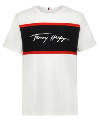 Tommy Hilfiger Boys' 8-20 Color-Block Logo Graphic Short-Sleeve T-Shirt