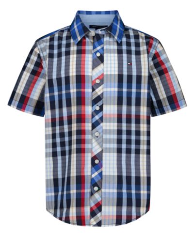 Рубашка Tommy Hilfiger для мальчика в клетку с коротким рукавом