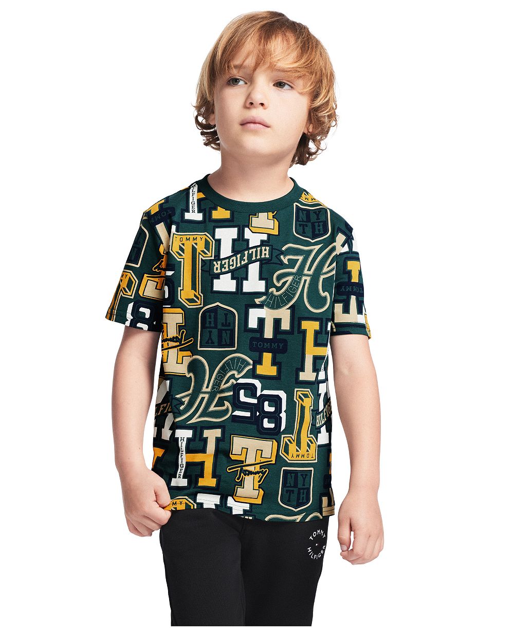 Tommy Hilfiger Boys' 2T-7 Varsity Print Short-Sleeve T-Shirt