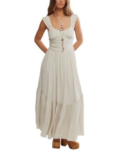 Free People Women's Sasha Sweetheart Viscose Maxi Solid Dress