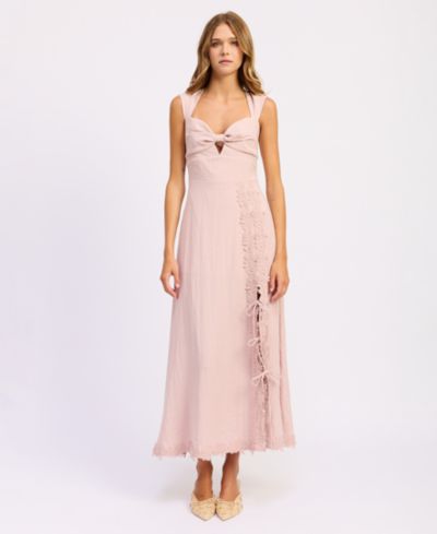 En Saison Women's Tailored Megan Sweetheart Neck Maxi Dress