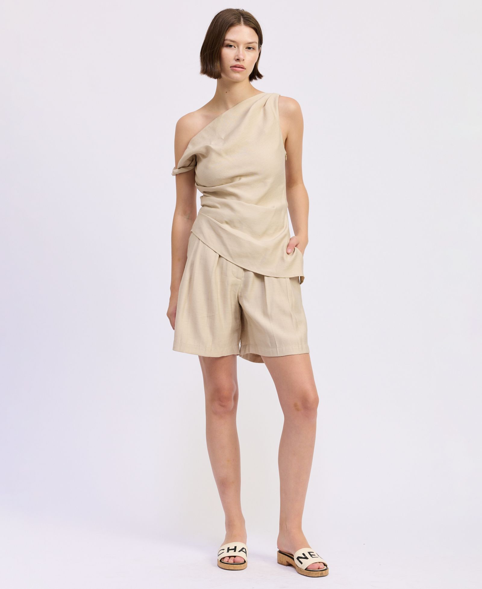 En Saison Женские шорты Selma Mid-Rise Pleated
