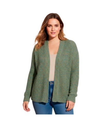 Avenue Plus Size Women's Open Front Cardigan Sweater