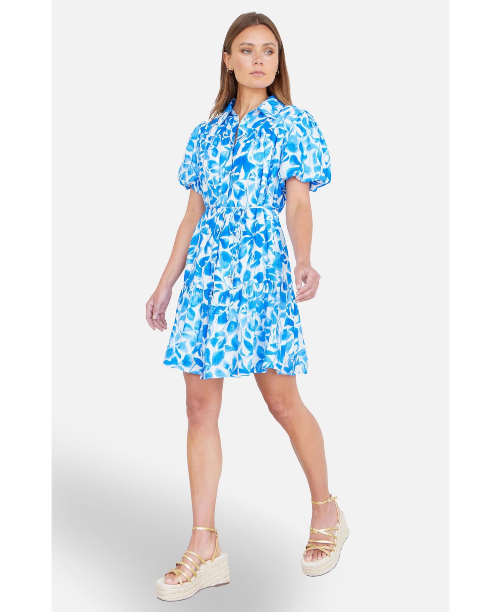 Женское рубашечное платье Yumi Floral Print
