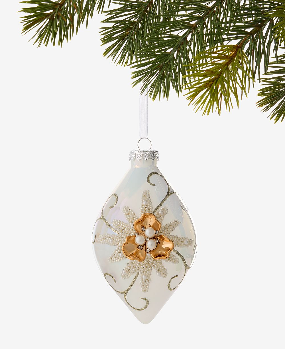 Украшение «Шар с финиалом и драгоценными камнями» из коллекции Jeweled Classics от Holiday Lane, эксклюзив Macy's