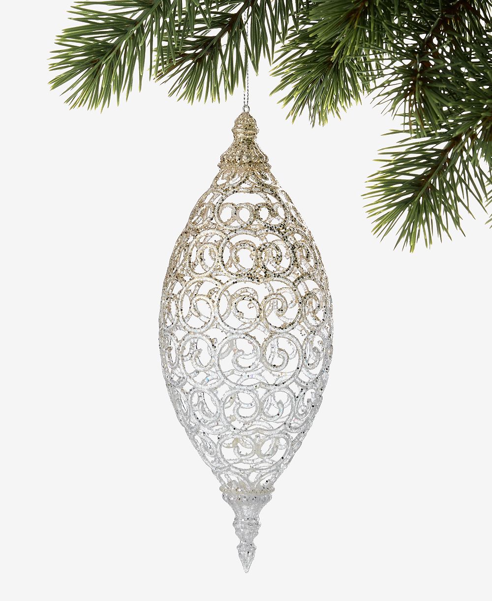 Holiday Lane Gilded Glamour Finial Ornament, Macy's Exclusive