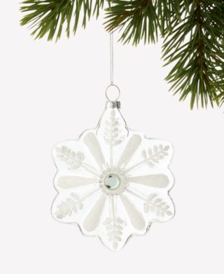 Holiday Lane Iced Delight Snowflake Ornament, Macy's Exclusive