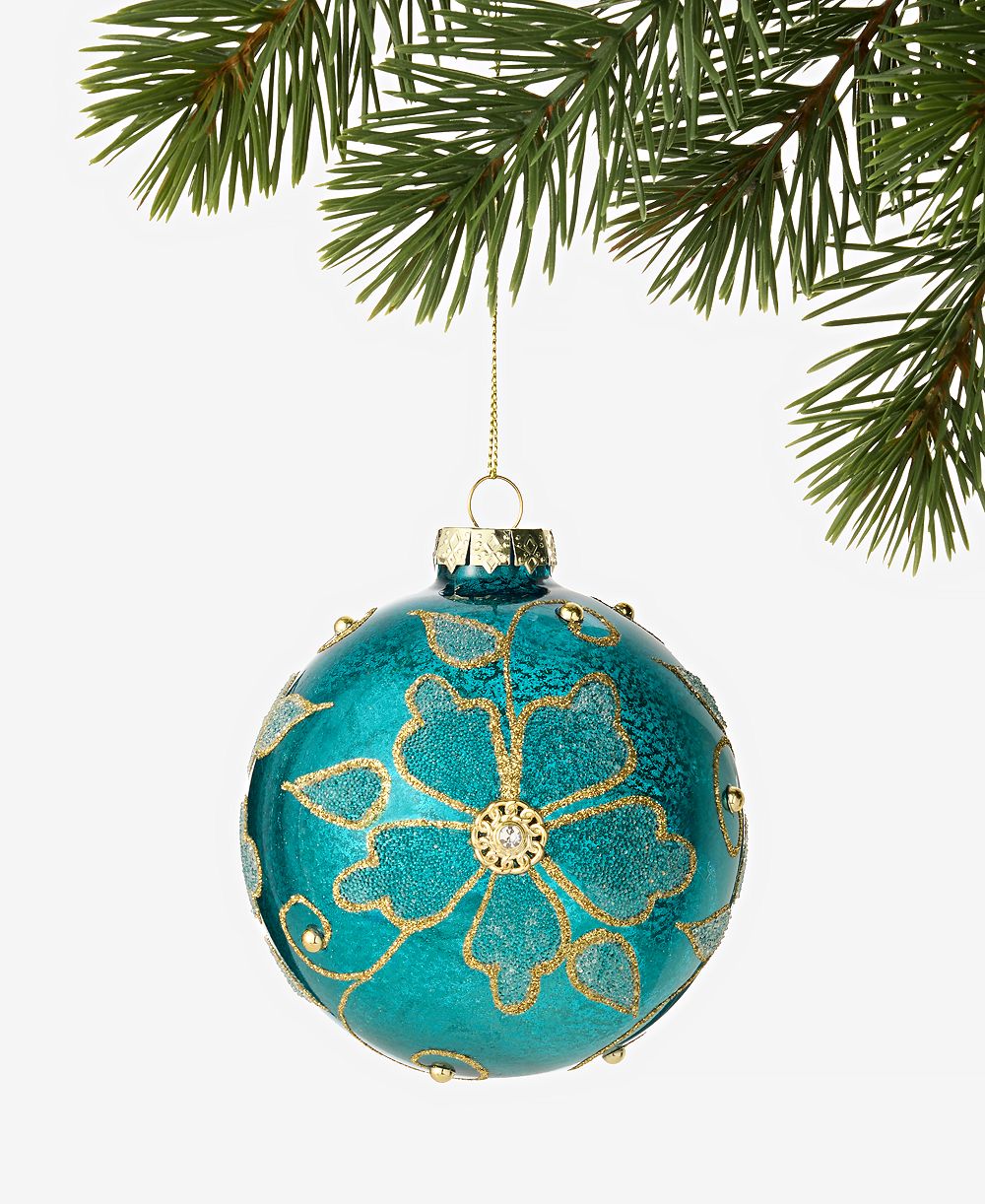 Holiday Lane орнамент шар с цветком из волшебного леса, эксклюзив Macy's