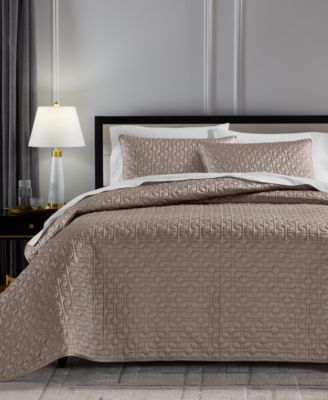 Hotel Collection Porto Quilted 3-Piece Coverlet Set, Full/Queen, Macy's Exclusive