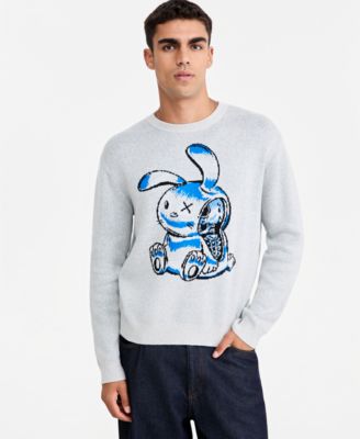Mode of One Men's Graphic Crewneck Long-Sleeve Sweater, Macy's Exclusive