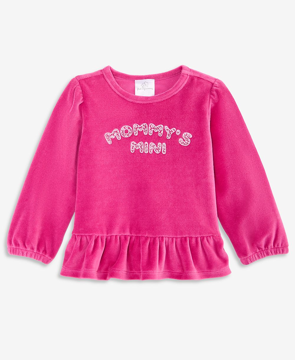 First Impressions Детская маечка с длинным рукавом из велюра для девочек 3M-24M, эксклюзив Macy's