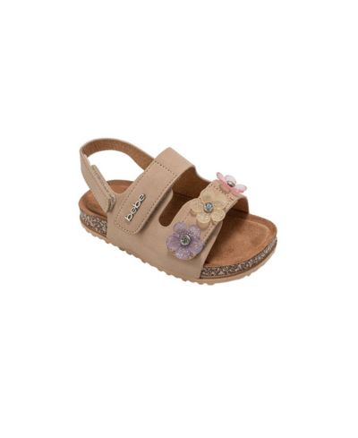 Детские сандалии Bebe на платформе с блестками и цветами
