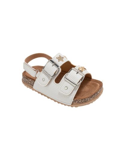 Bebe Детский Footbed Sandals Comfortable Design with Double Buckle and Charms