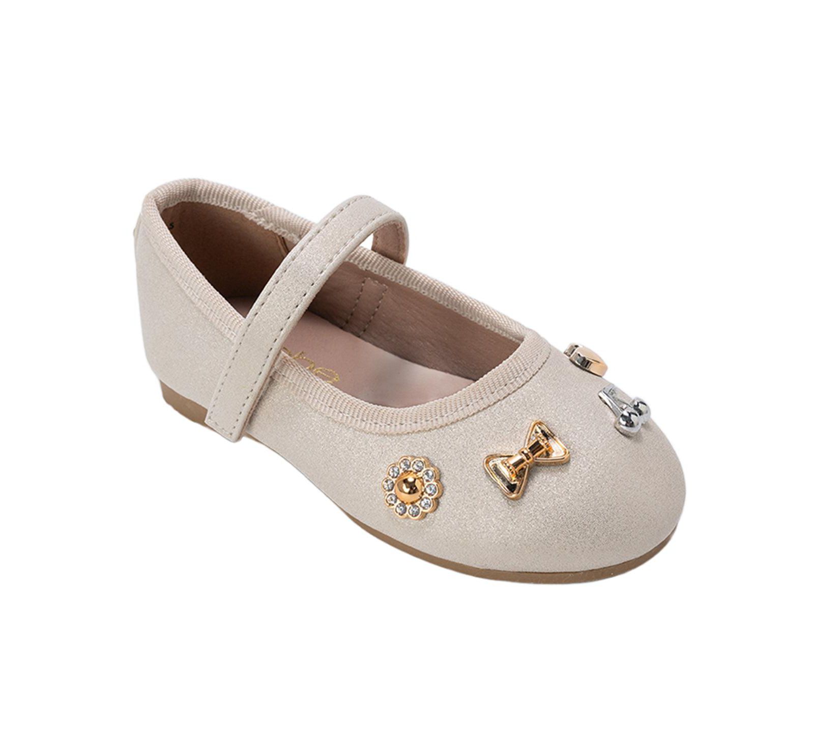 Детские туфли Bebe Toddler Shimmer PU - нарядная и удобная обувь с декоративными элементами