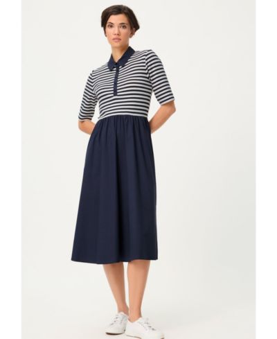 Olsen Women's Mixed Media Polo Dress