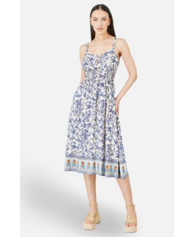 Женское миди платье Yumi Floral Border Print Sun Dress