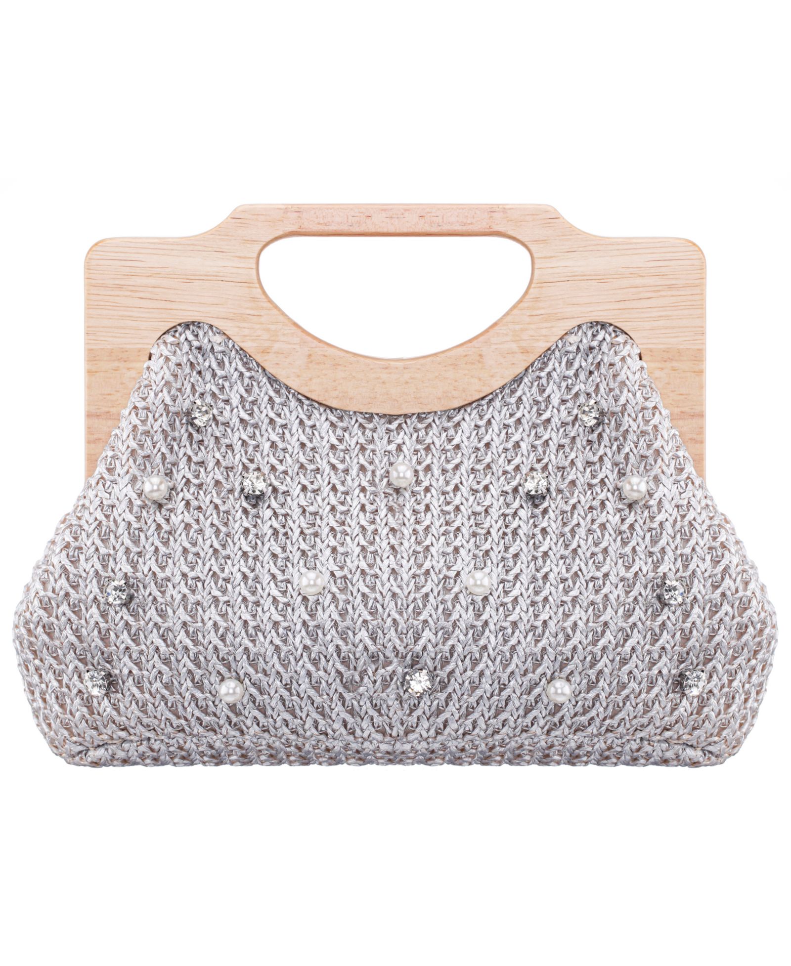 Nina Solei Straw Small Clutch Handbag