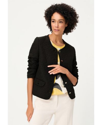 Olsen Women's Collarless Quilted Jacket