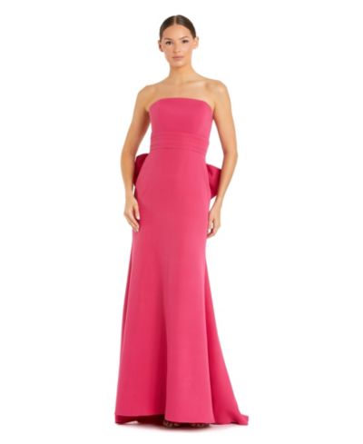 Mac Duggal Женское вечернее платье из крепа с объемным бантом