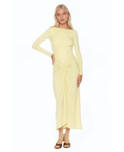 Alexia Admor Women's Revel Long Sleeve Draped Skirt Maxi Dress